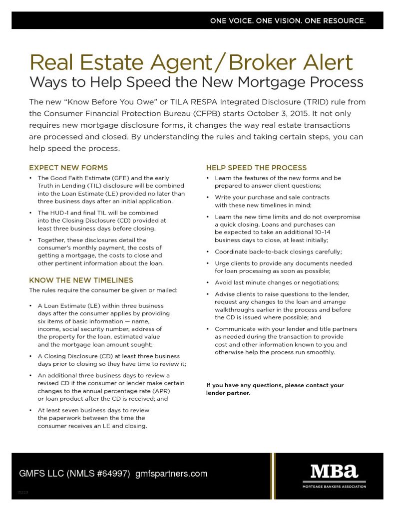 Broker Alert:  Know Before You Owe