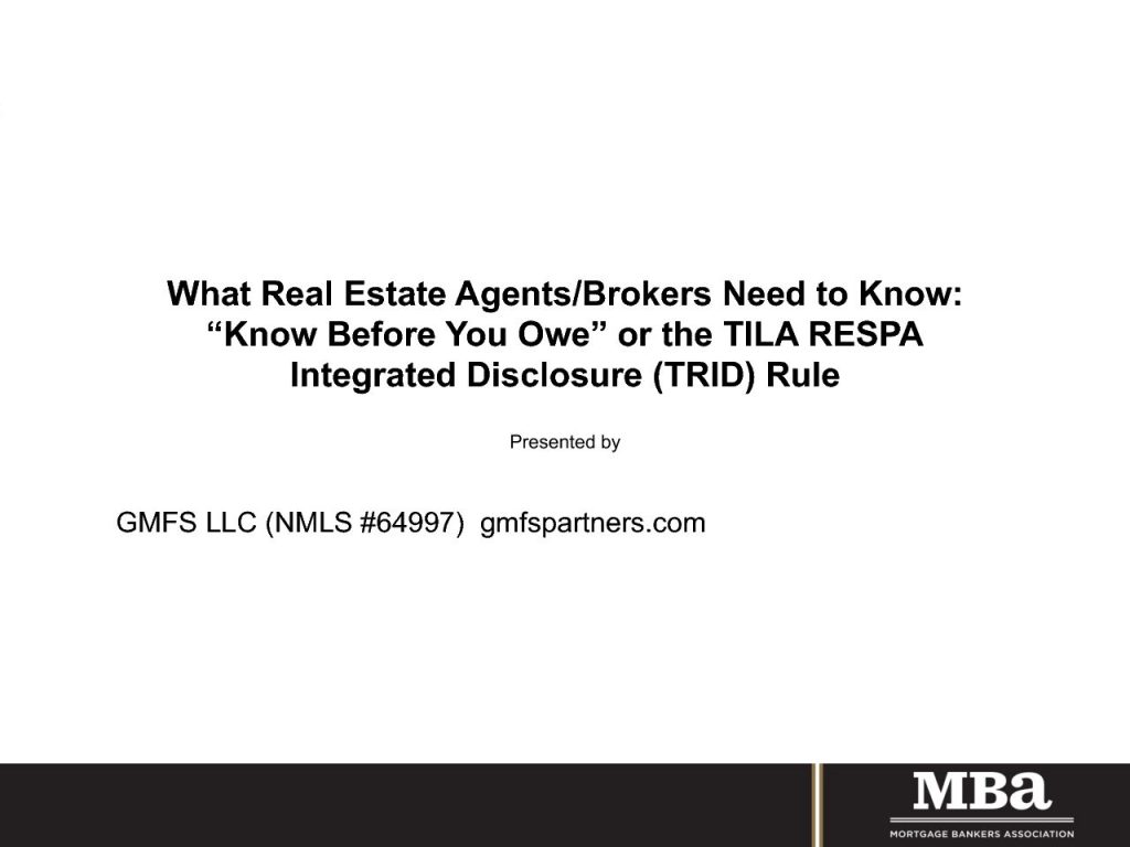 Wholesale PPT:  Know Before You Owe