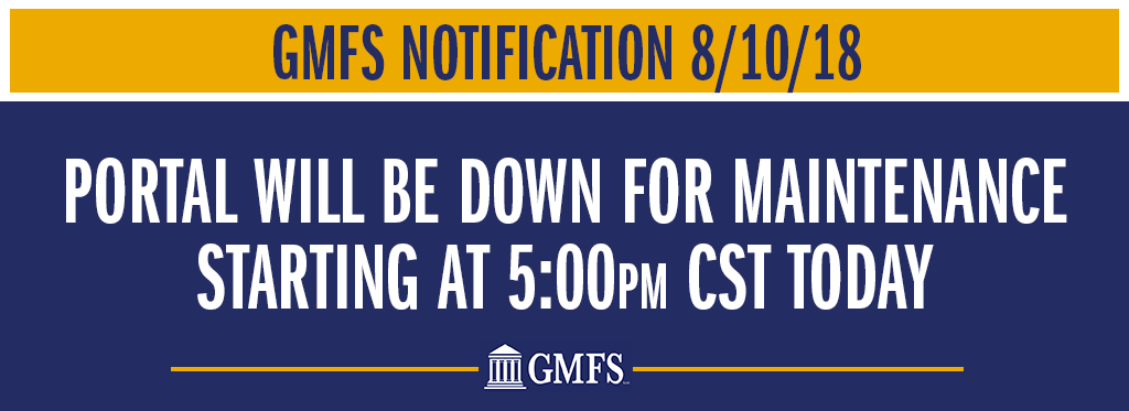 Reminder - Portal Maintenance Starts Today at 5:00 p.m. CST