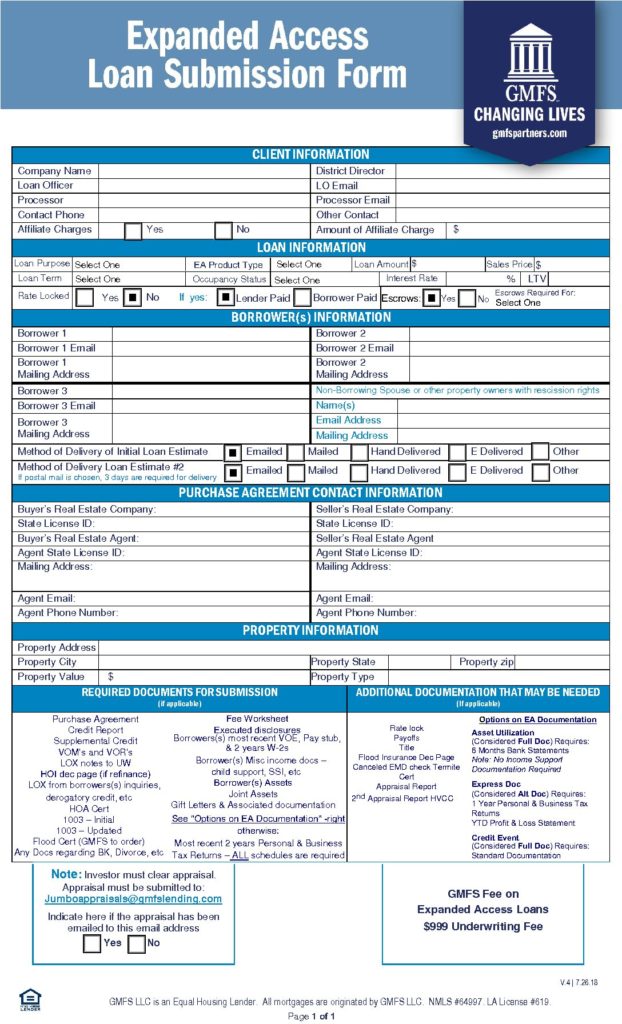 GMFS TPO Expanded Access Submission form