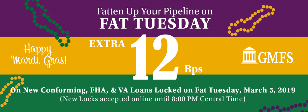 Special Mardi Gras Pricing from GMFS - Limited Time Offer!
